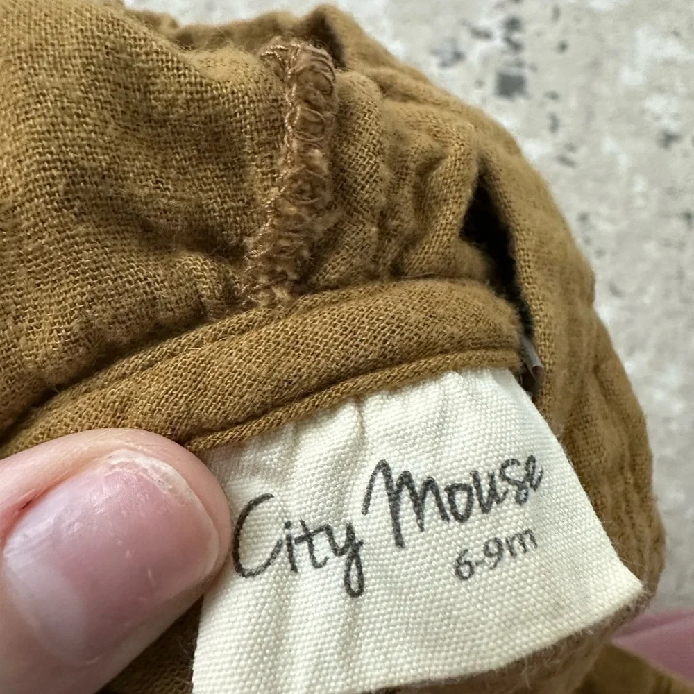 City Mouse Baby Hoodie One Piece Outfit Size 6-9 Months